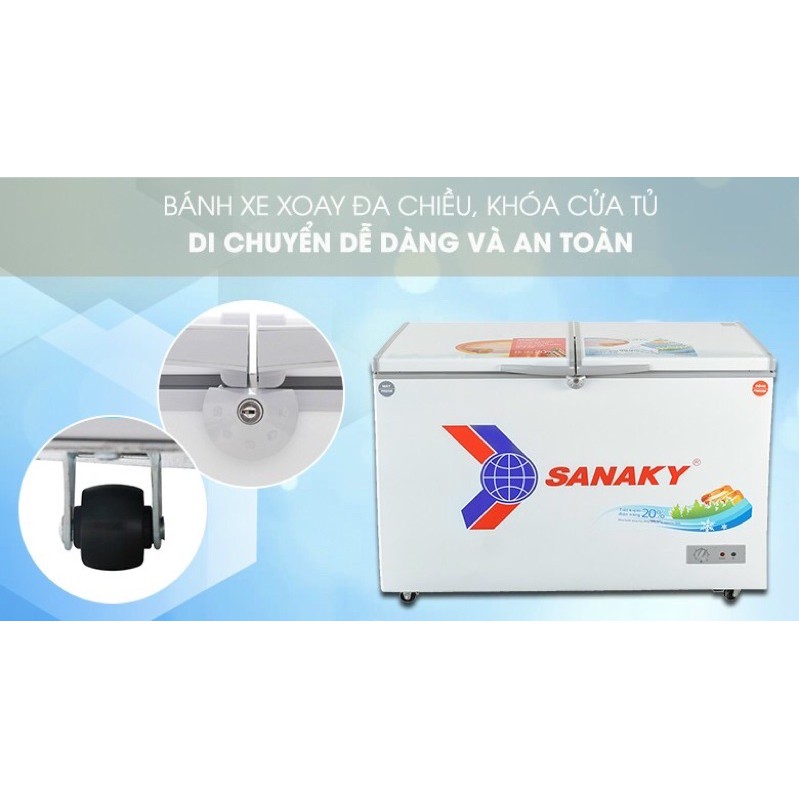 Tủ đông Sanaky 260 lít VH-3699W1( Hàng mẫu NEW Bảo hành chính hãng 2 năm)