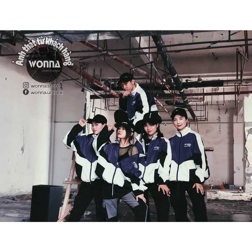 Áo Khoác Bóng Chày Phối Màu Cá Tính Cho Nam Nữ Áo Khoác Gió Dù Unisex Form Rộng Tím Trắng Đen Xanh Thể Thao Bomber