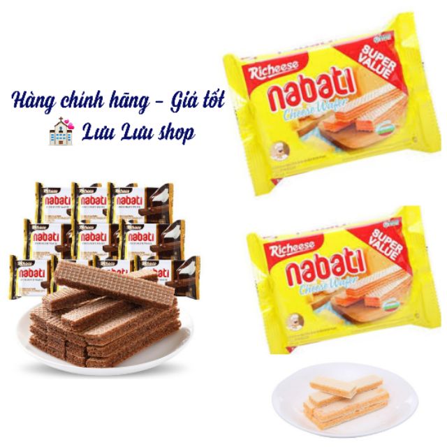 Bánh xốp Nabati vị phomai/ trà xanh / phomai đen