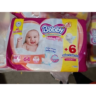 [Tặng 2 miếng size XS] Miếng lót sơ sinh Bobby Newborn 1-64 miếng