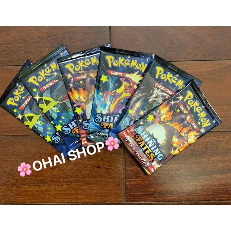 Combo 6 Pack Bài Pokemon TCG Shining Fates Chính Hãng Mới 100%