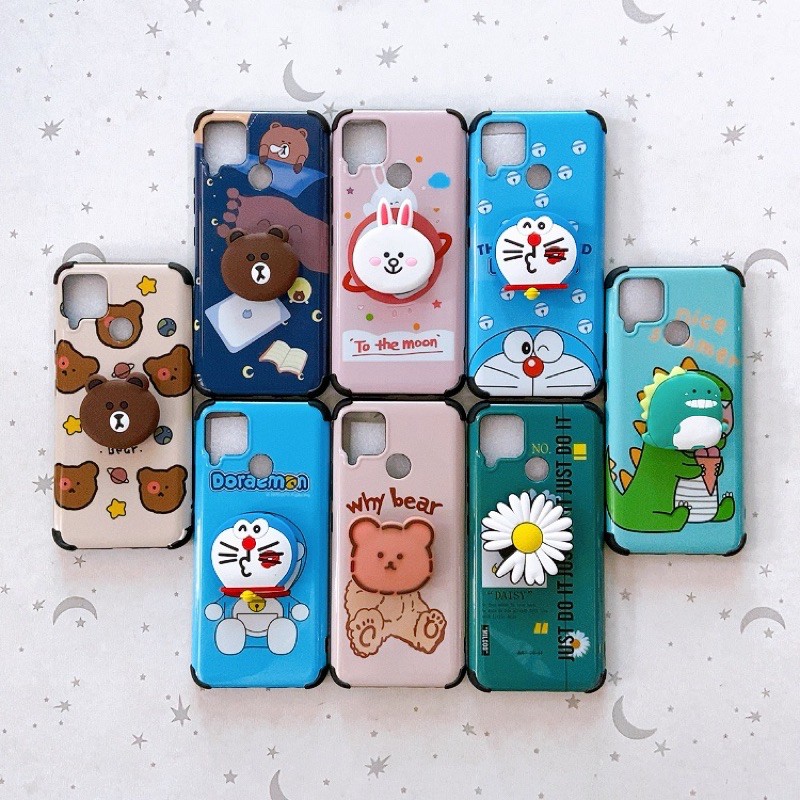 Ốp idm Hàn Quốc kèm pop Oppo A7/Oppo A5s/Oppo A12 / Oppo A1k/Realme C2/A15/A15S/A93