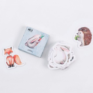 Hộp 45 sticker dán động vật rừng ver1