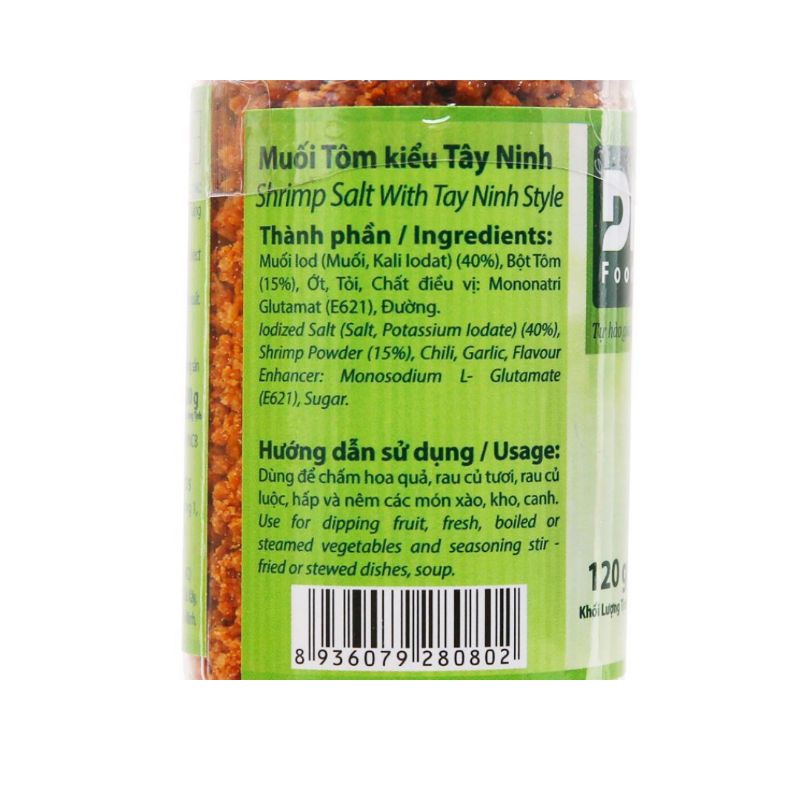 Muối tôm kiểu Tây Ninh Dh Foods hũ 80 gam
