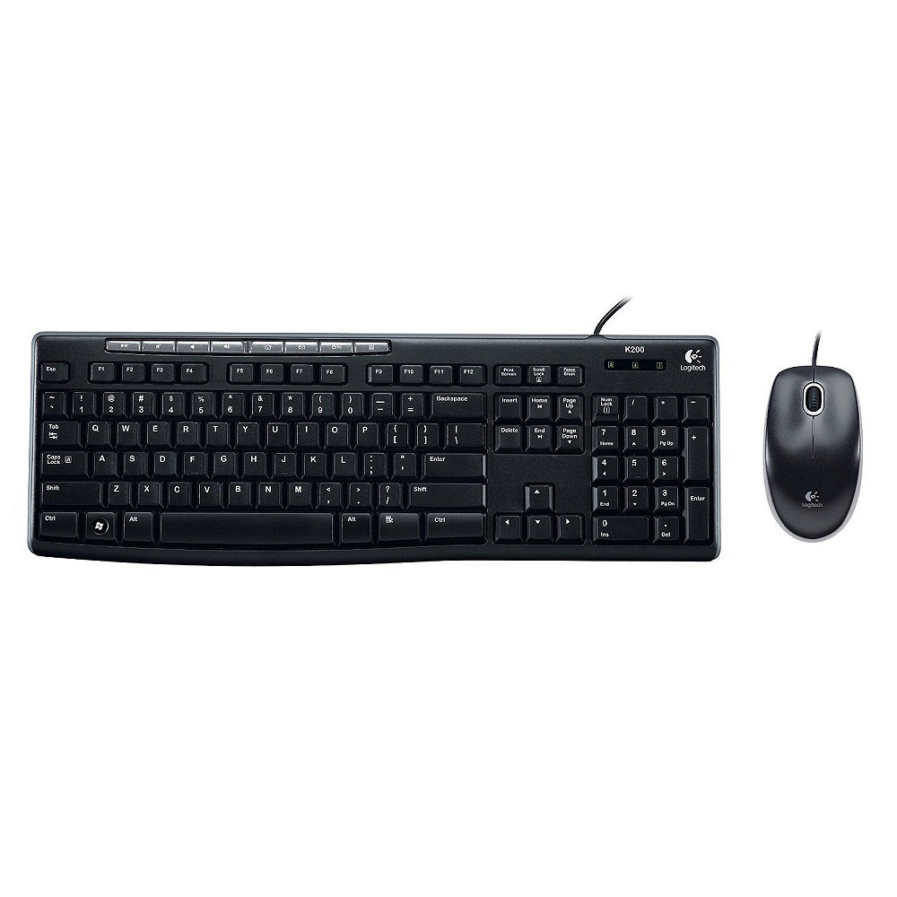 Bộ Bàn Phím Và Chuột Có Dây Logitech MK200