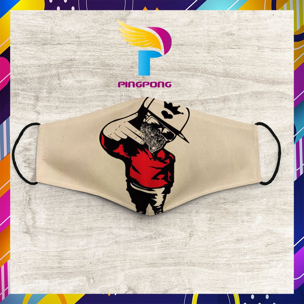 Khẩu Trang Vải Xuất Nhật Hiphop PingPong Vải Poly Cotton 100%, Ngăn Bụi Mịn, Kháng Khuẩn, Chống Giọt Bắn