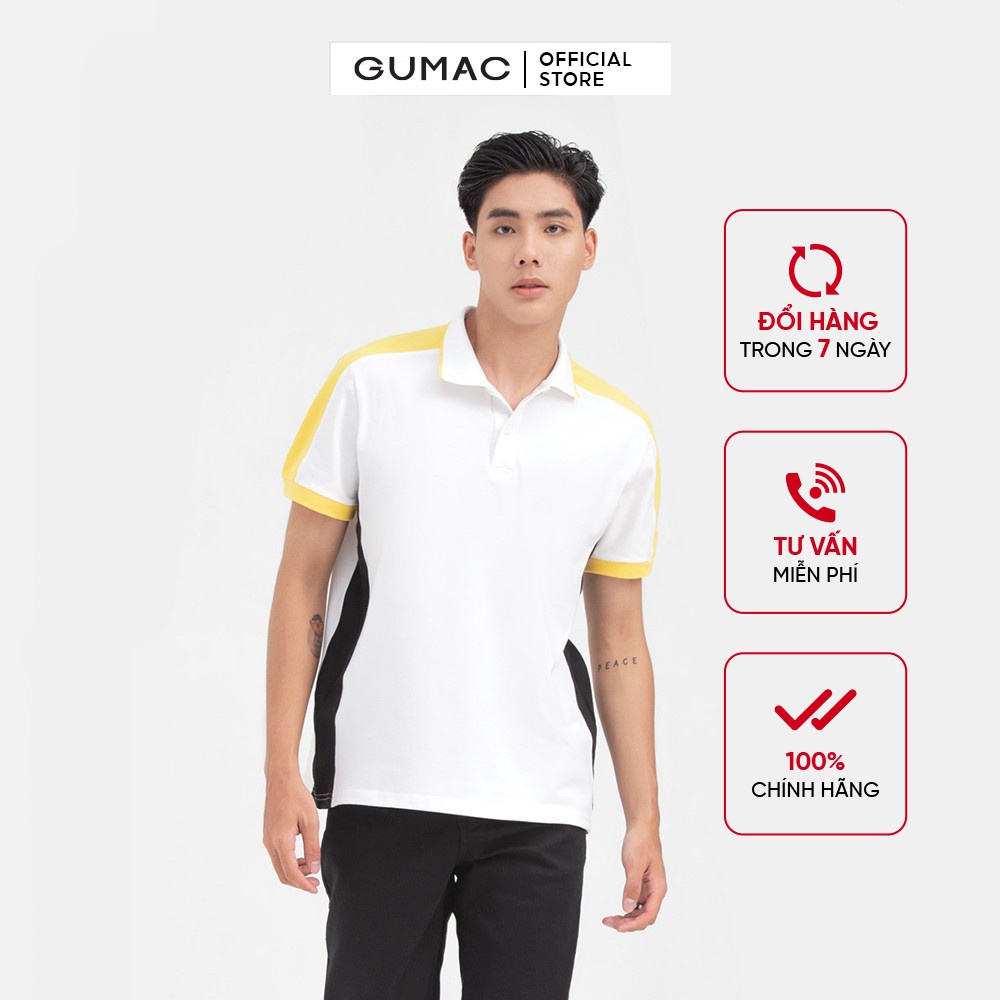 [Mã WABRGUM giảm 10% tối đa 30K đơn 99K] Áo thun nam polo phối màu GUMAC ATNB609