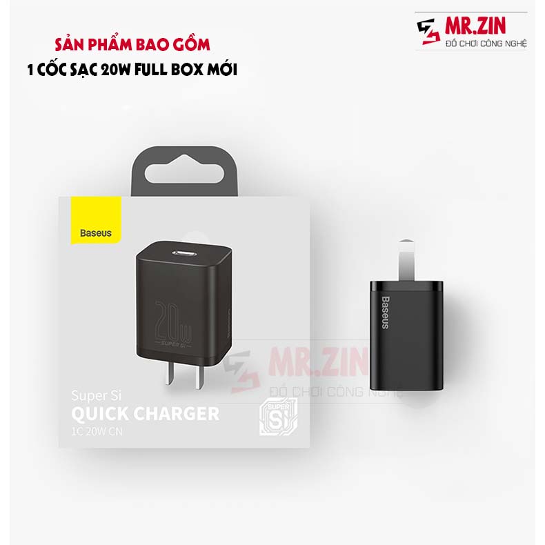 Cốc sạc nhanh Baseus 20w Chuẩn PD Đạt Chuẩn Quốc Tế