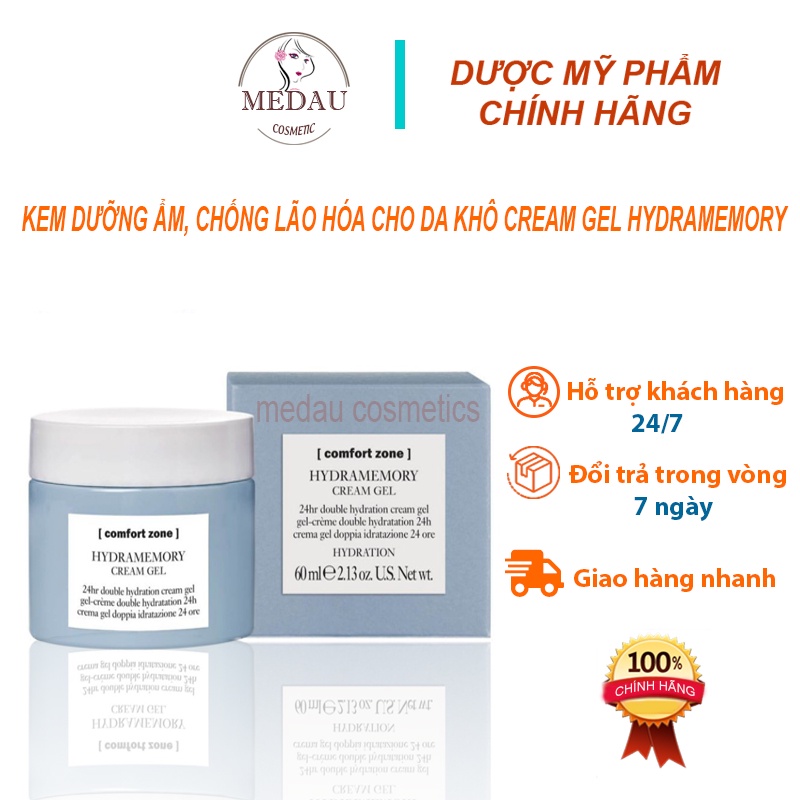 Kem gel tăng cường dưỡng ẩm trong 24 giờ Hydramemory Cream Gel Comfort Zone. Kem gel cấp ẩm cho da khô, da thiếu nước.