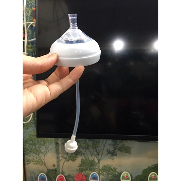 Ống tập hút núm hút lắp bình sữa avent- tay cầm bình sữa avent-nắp chặn avent