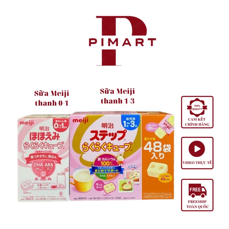 Sữa Meiji dạng thanh 648gr 24 thanh hàng Nội Địa Nhật Bản