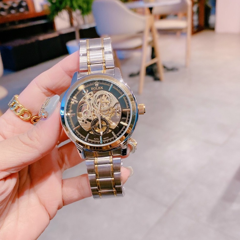 Đồng hồ cơ Rolex Nam dây thép không gỉ, bảo hành 12 tháng - Đồng hồ rolex MTP-STORE MTP-STORE