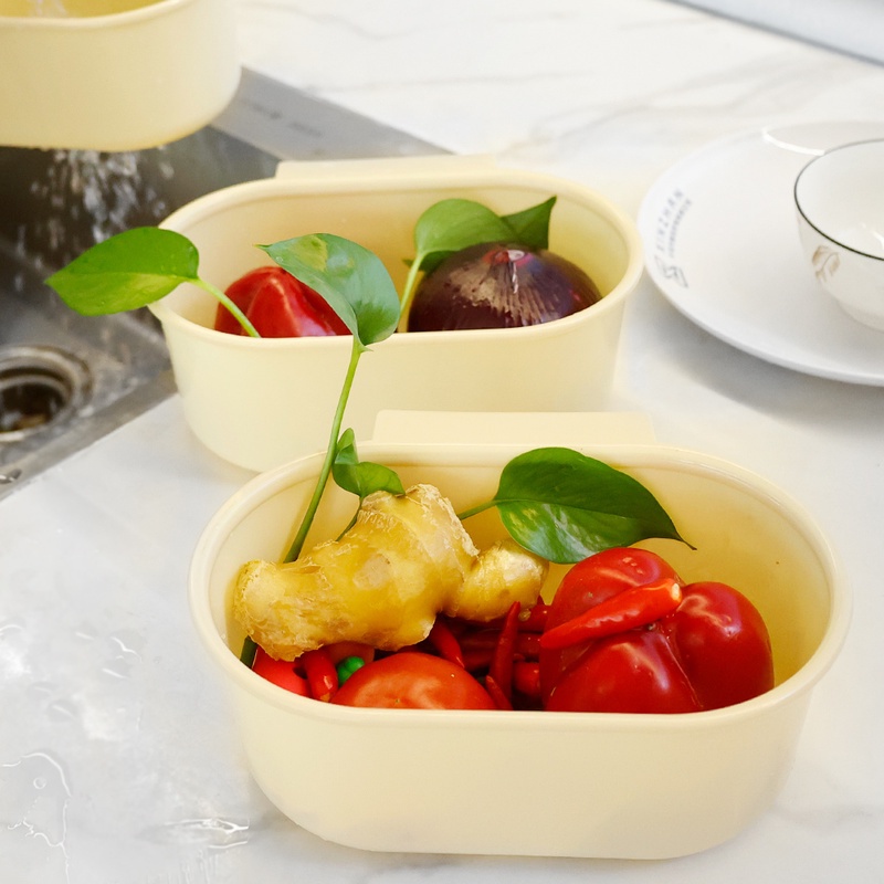 Rổ Nhựa Rửa Rau Củ Quả 21*10*13cm Có Lỗ Thoát Nước Tiện Lợi