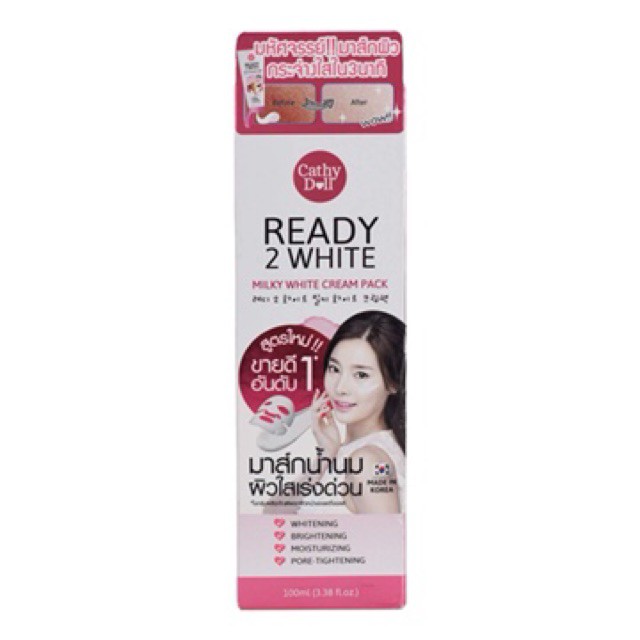 Mặt Nạ Ủ Trắng Da Cấp Tốc READY 2 WHITE Cathy Doll 100ml - Thái Lan