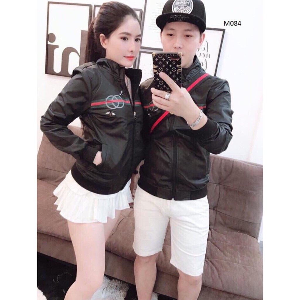 ÁO KHOÁC DÙ ĐÔI THÊU BƯỚM XINH XINH THỜI TRANG.