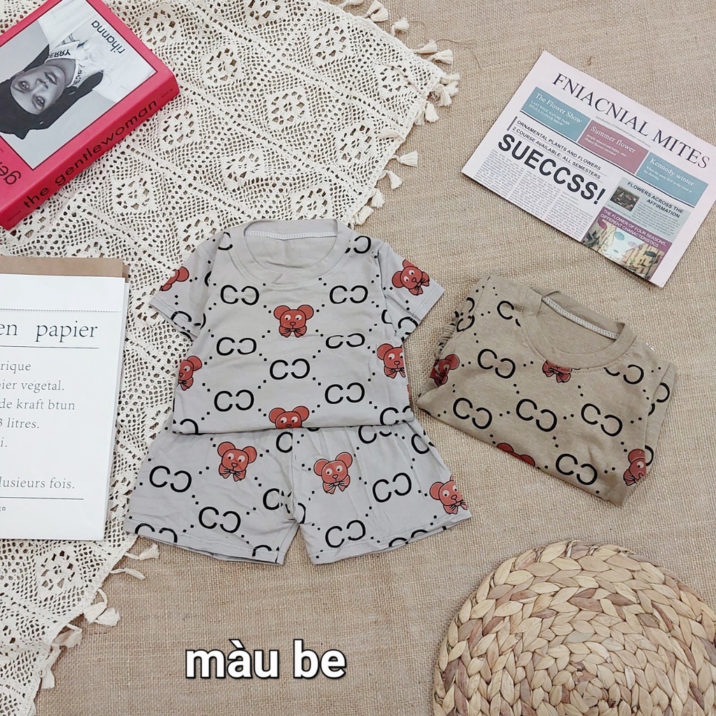 Đồ bộ bé trai và đồ bộ bé gái cho bé Từ 8 đên 19kg AM942 - Bộ quần áo trẻ em cộc tay TTR253