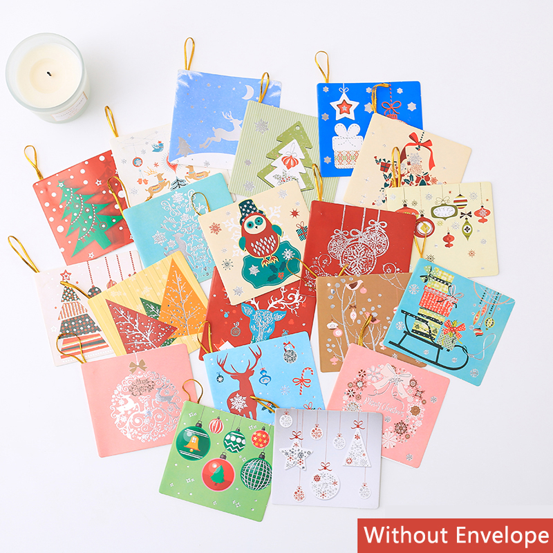 Thiệp chúc mừng giáng sinh in họa tiết hoạt hình dễ thương