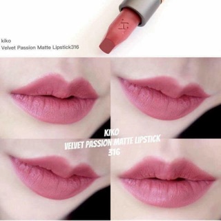 Son lì kiko velvet matte màu 316