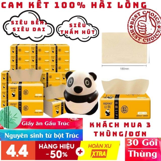 [XẢ SỐC GIÁ SỈ DUY NHẤT HÔM NAY]THÙNG 30 gói GIẤY ĂN GẤU TRÚC SIPIAO hàng Loại 1 nội địa trung  Còn Sẵn Hàng