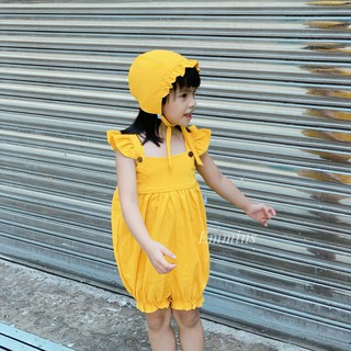 (Thanh lý lỗ vốn chuyển ngành hàng khác)Hàng xịn♥️Romper Hoàng Tiên+Kèm Mũ mặc đi chơi đi học[ Áo liền quần, Bodychip, B