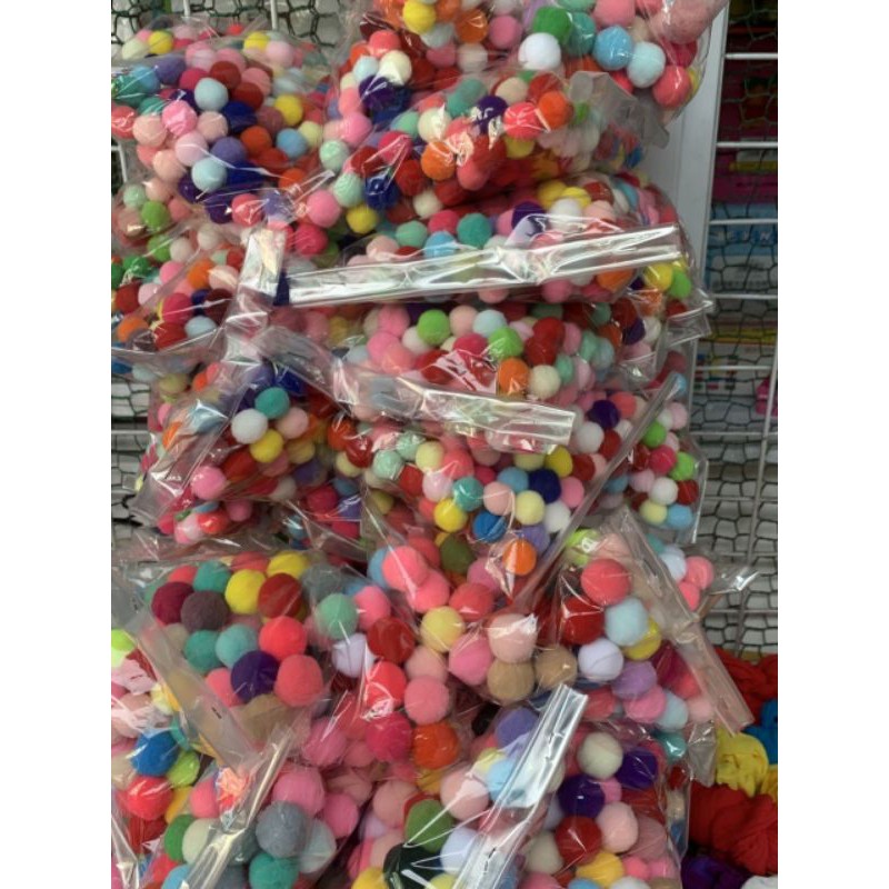 Hạt pom pom trộn màu đủ size