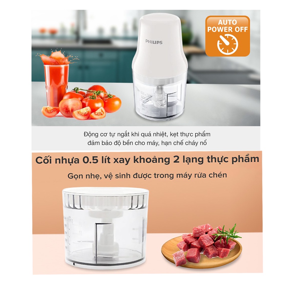 Máy xay đa năng Philips HR2221 và Philips HR1393 phân phối chính hãng bảo hành 2 năm