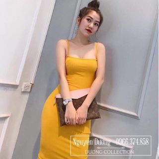 Váy body 2 dây chất thun gân đẹp