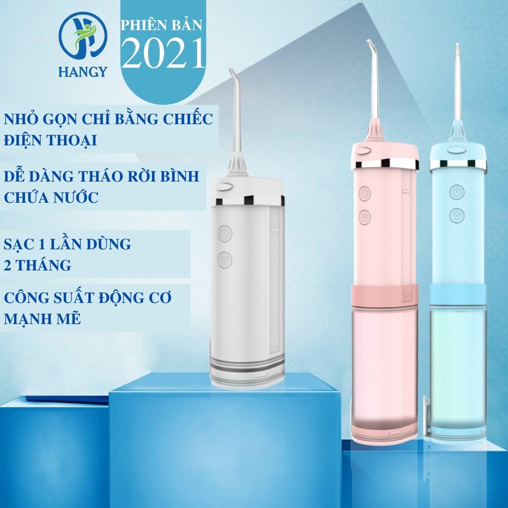 Máy tăm nước cầm tay h2ofloss HF- 6 mini phiên bản 2021 nhập khẩu HANGY