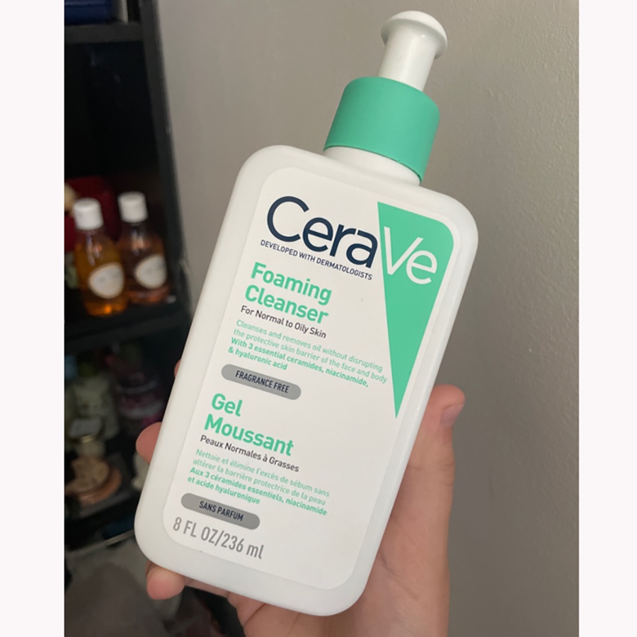 Sữa Rửa Mặt Dạng Gel CeraVe Foaming Cleanser For Normal To Oily Skin USA chính hãng 236ml