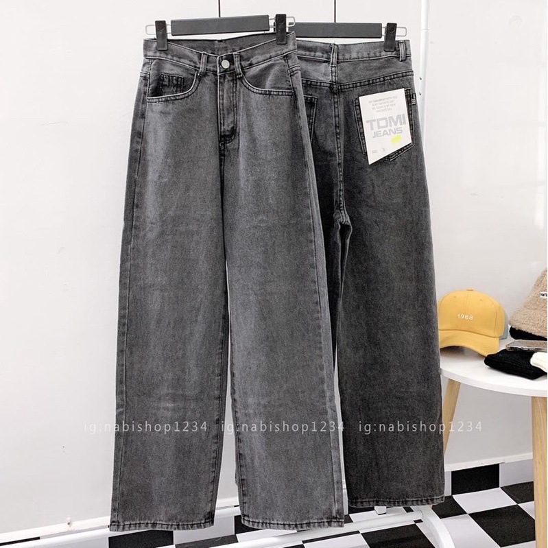 🌞Quần Baggy Jeans Ống Rộng Trơn