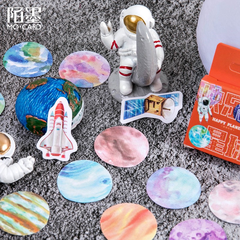 Bộ sticker/ Hình dán vũ trụ và phi hành gia (45 Hình)