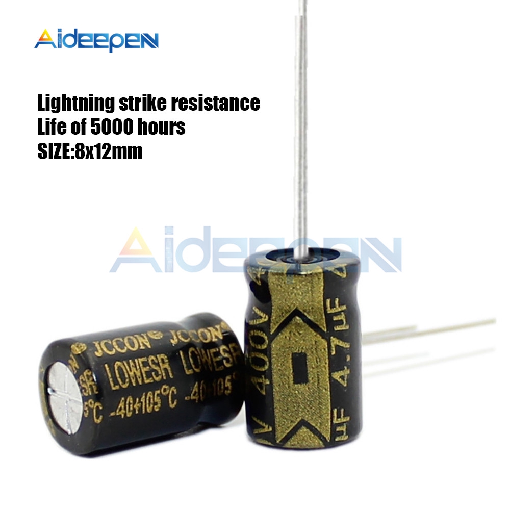 Set 5 Tụ Điện Nhôm 400v 2.2uf 4.7uf 6.8uf 10uf 8x12mm Chuyên Dụng | BigBuy360 - bigbuy360.vn