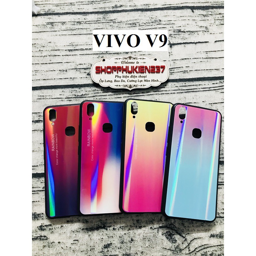 [Freeship toàn quốc từ 50k] ỐP LƯNG VIVO V9 ỐP GƯƠNG CƯỜNG LỰC CẦU VÒNG ĐA SẮC CỰC ĐẸP