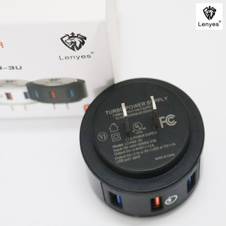 Bộ Sạc Nhanh Type-C Lenyes LCH3U-3 cổng USB
