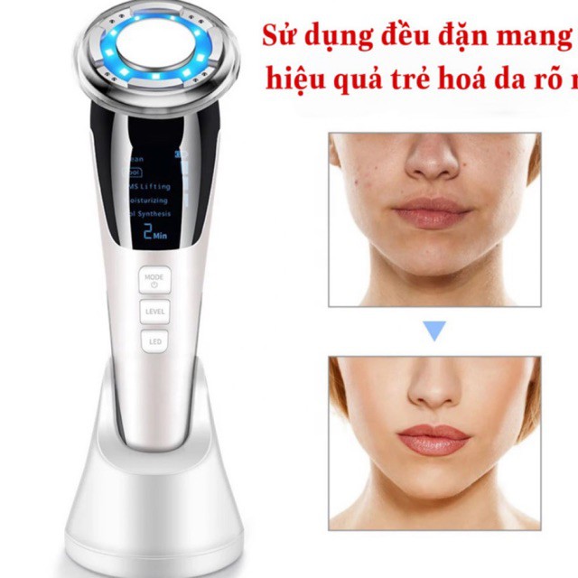 Máy Chăm Sóc Da Cá Nhân, Máy Điện Di Tinh Chất 5 Chức Năng D818 - Bản Quốc Tế