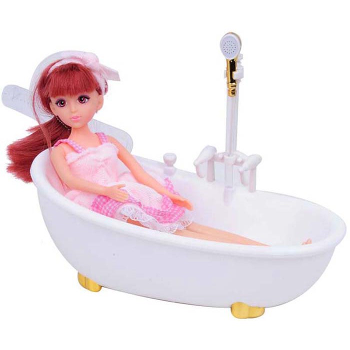 Hộp Đồ chơi búp bê Baby bồn tắm màu hồng