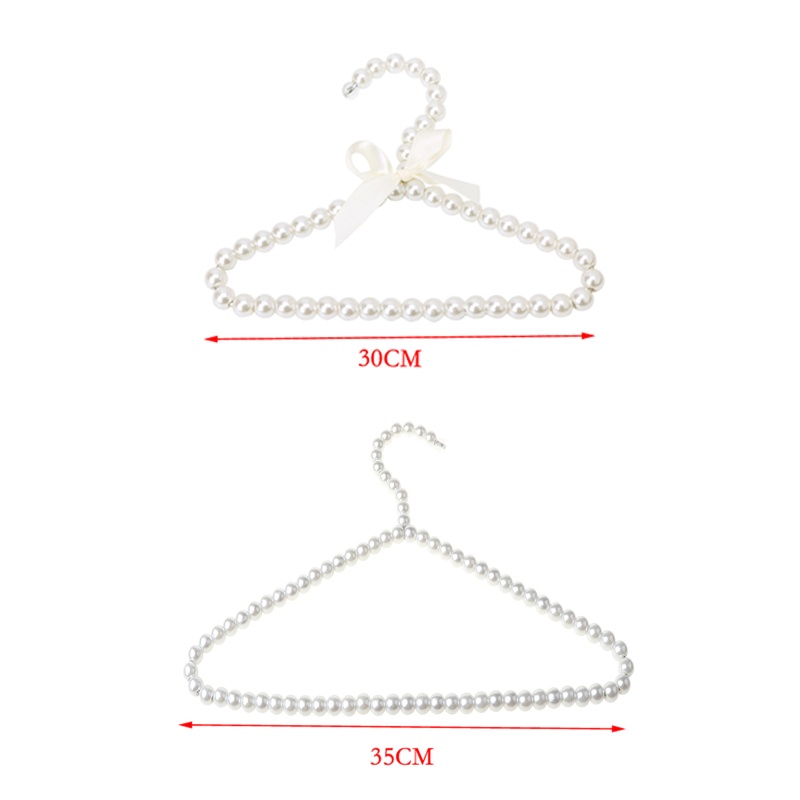 ✿ Móc Treo Quần Áo Bằng Nhựa Đính Ngọc Trai Giả Xinh Xắn