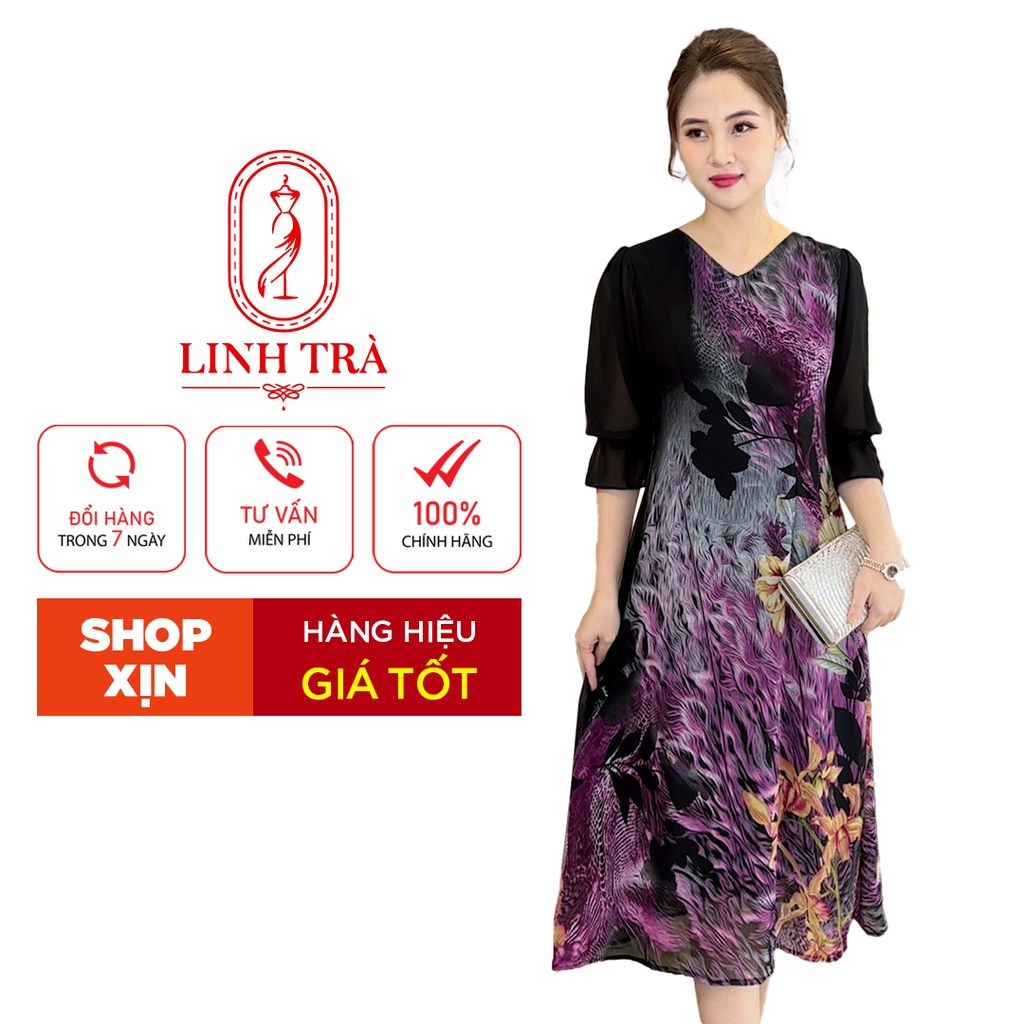 (TM 702) Bigsize Màu Sắc Trẻ Trung Tươi Sáng Họa Tiết Sang Trọng Đi Làm Đi Tiệc Cho Bà