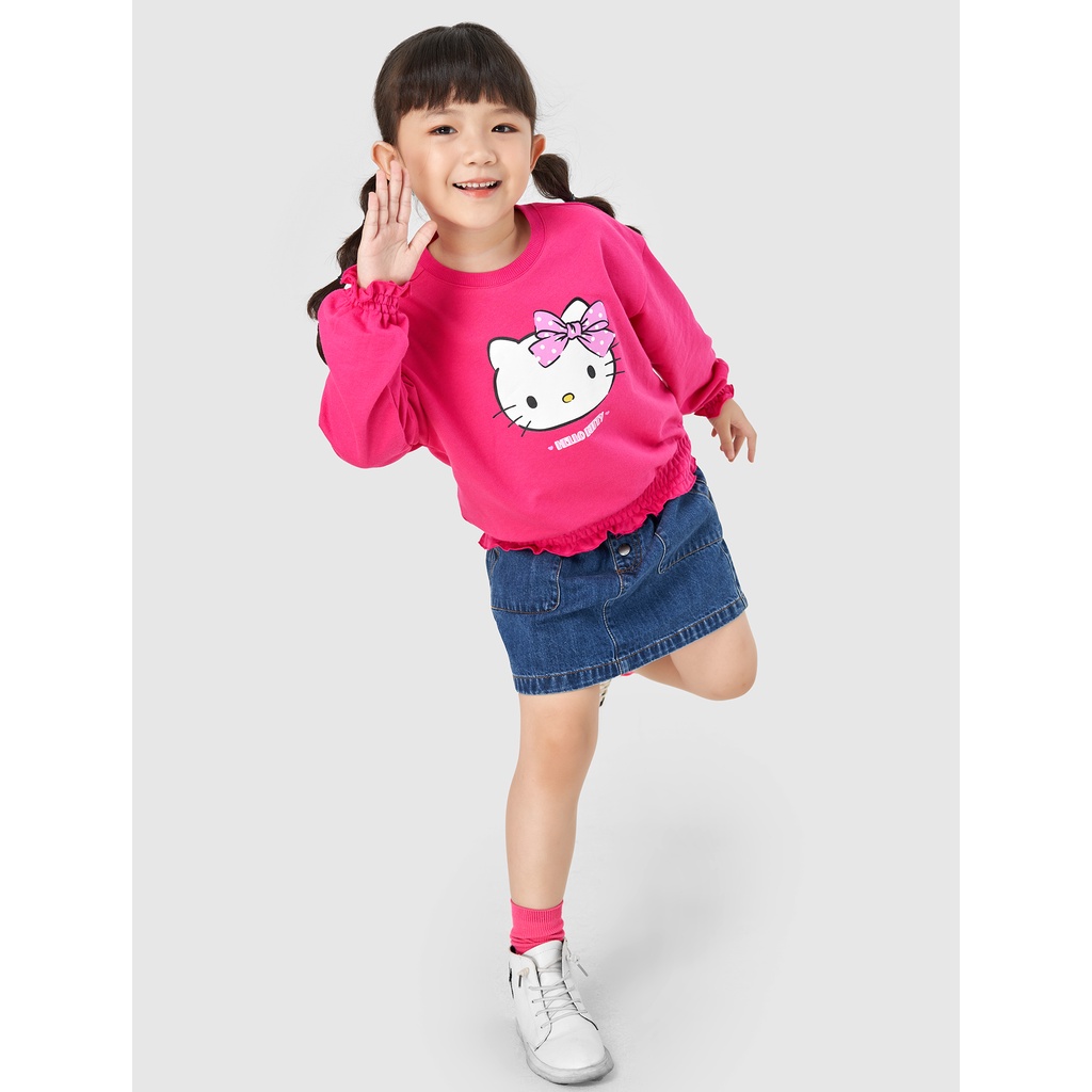Áo bé gái CANIFA chất nỉ in hình Hello Kitty dễ thương - 1TW20W006