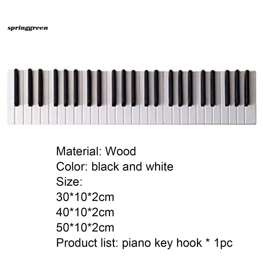 Móc Treo Đồ Gắn Tường Bằng Gỗ Chống Rơi Hình Phím Đàn Piano