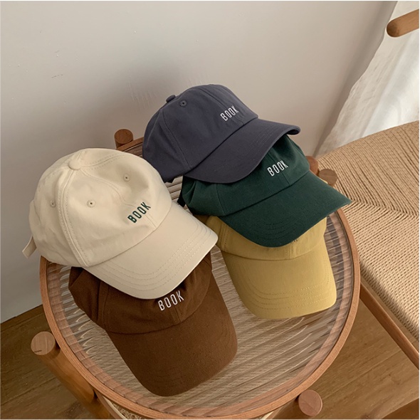Mũ lưỡi trai Nón kết thêu chữ BOOK chất kaki cao cấp form unisex nam nữ