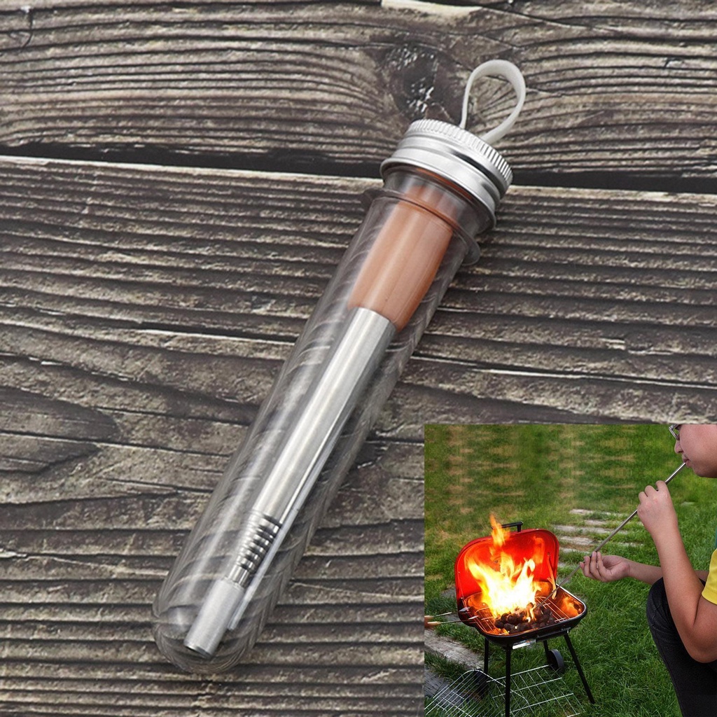 Ống Thổi Lửa Bằng Thép Không Gỉ Tiện Lợi Khi Đi Cắm Trại