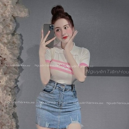 Áo polo len ngắn tay cài cúc phối màu, Áo len cổ bẻ in chữ Barbie AL7803 - NhiNhi Shop | BigBuy360 - bigbuy360.vn