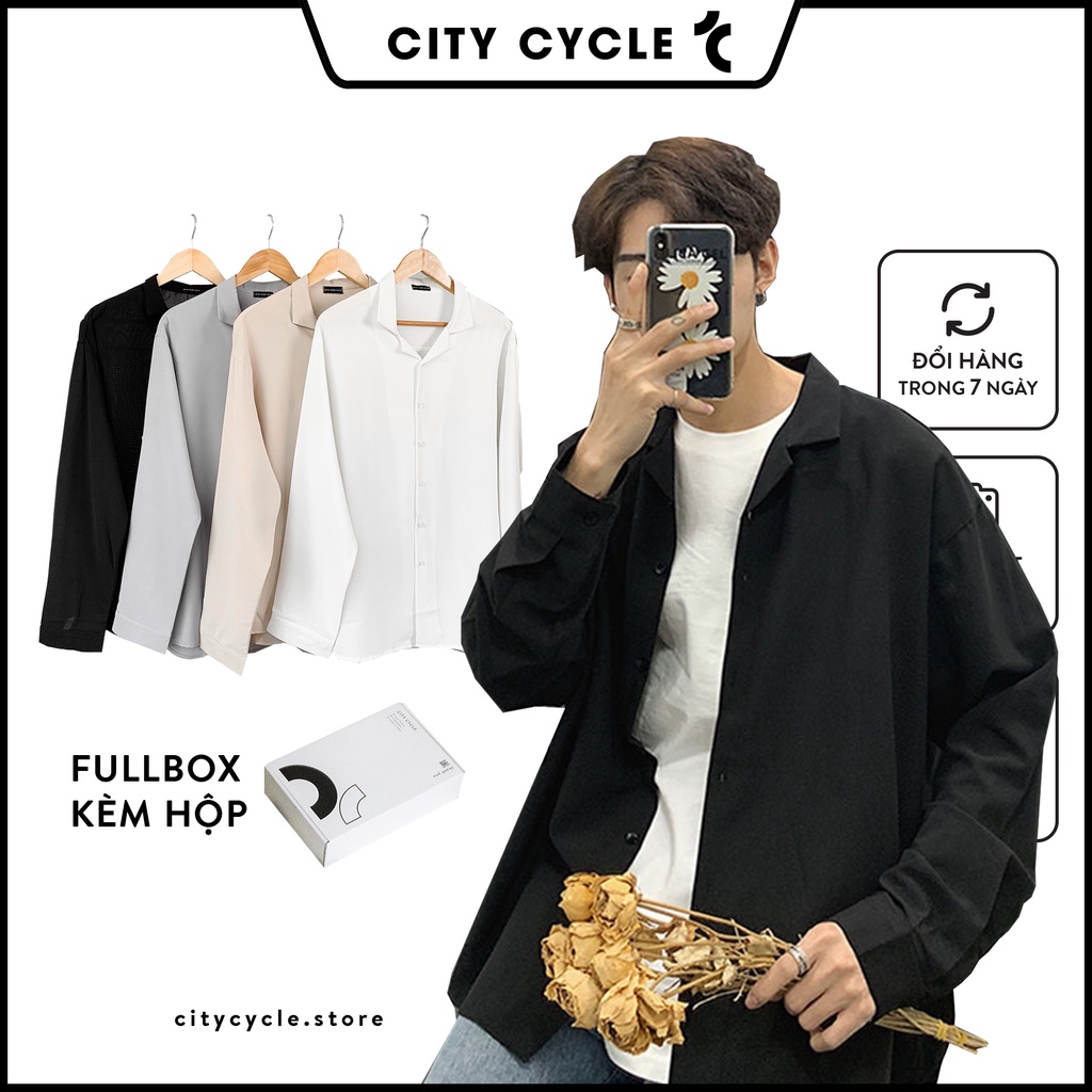  Áo sơ mi nam nữ Pijama City Cycle - Áo sơ mi cổ vest Unisex dài tay Local Brand