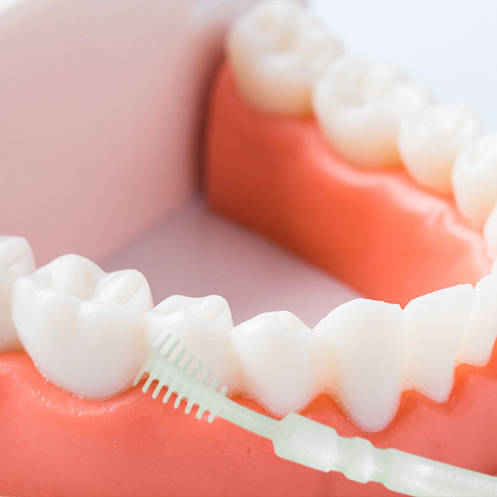 Bộ 100 tăm xỉa răng nha khoa hai đầu bằng nhựa mềm màu kẹo
