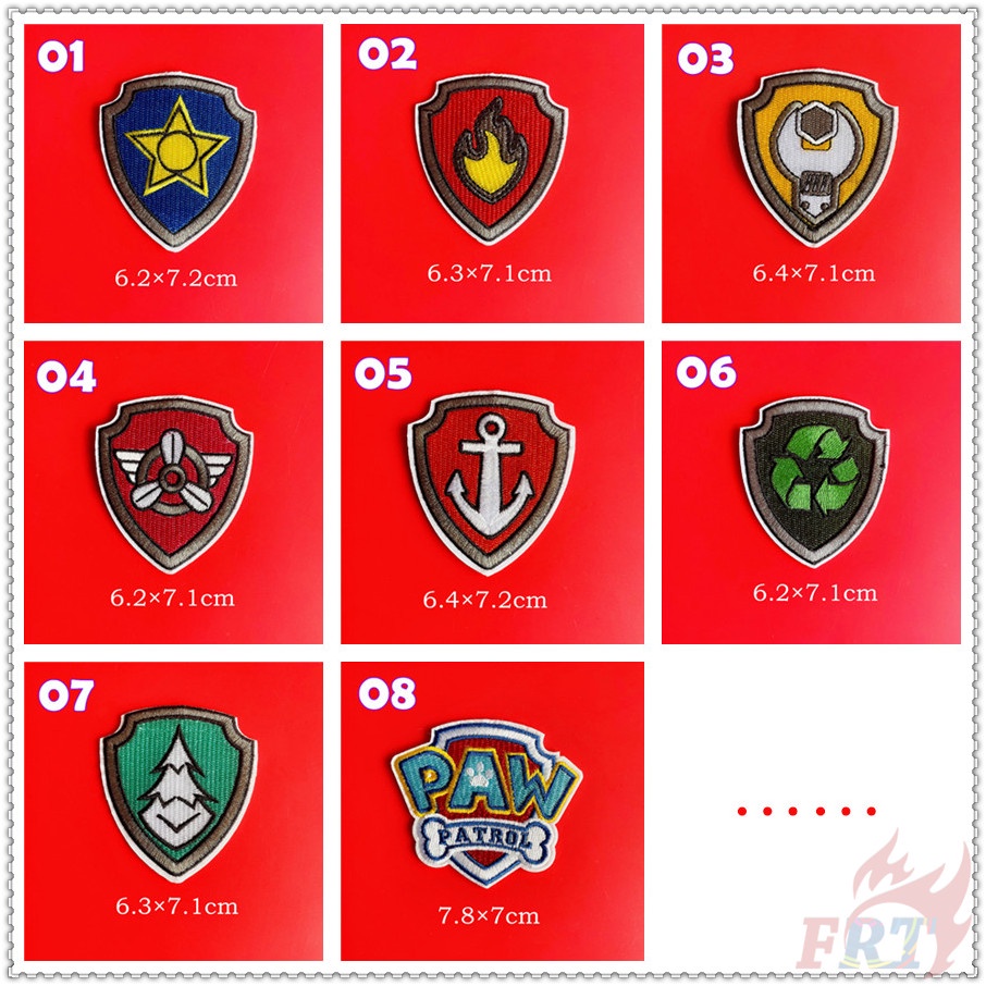 1 miếng dán ủi thêu hình hoạt hình Paw Patrol