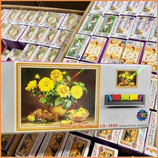 Tranh đính đá bình hoa (đá abc cao cấp. kích thước: 75cm x 60cm
