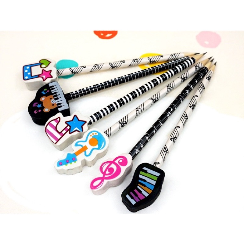 BÚT CHÌ KÈM TẨY họa tiết âm nhạc