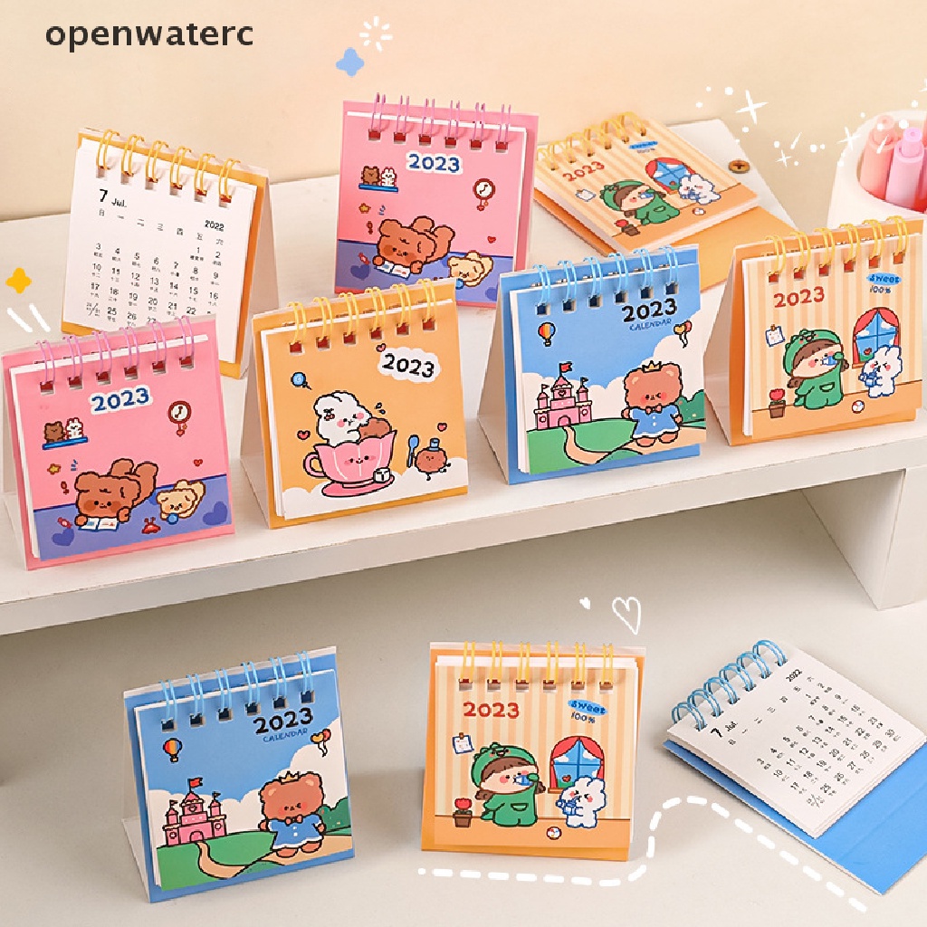 Openwaterc Lịch Để Bàn Năm 2023 ins MIni Họa Tiết Thỏ Chó Dễ Thương Để Bàn Lên Kế Hoạch Hàng Ngày vn