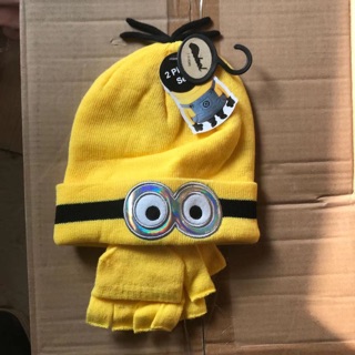 Mũ ấm tất tay cho trẻ hình minion